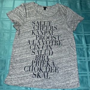J.Crew Salut Cheers Graphic Shirt
